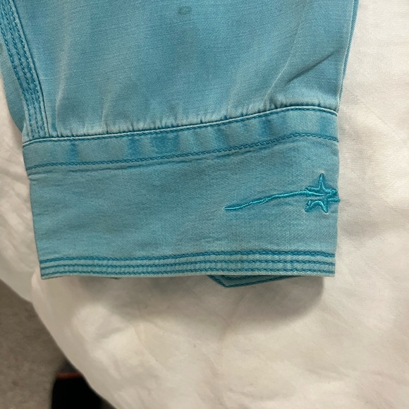 Ryan Michael Silk Blend Shirt - ROYAL BLUE picture does not do it justice! - Picture 4 of 5